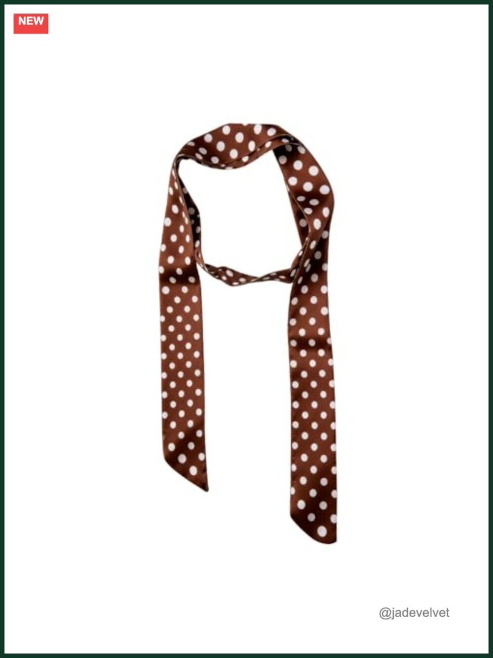 Silky Satin Polka Dot Scarf Long Skinny Neck Scarf Hair Accessory